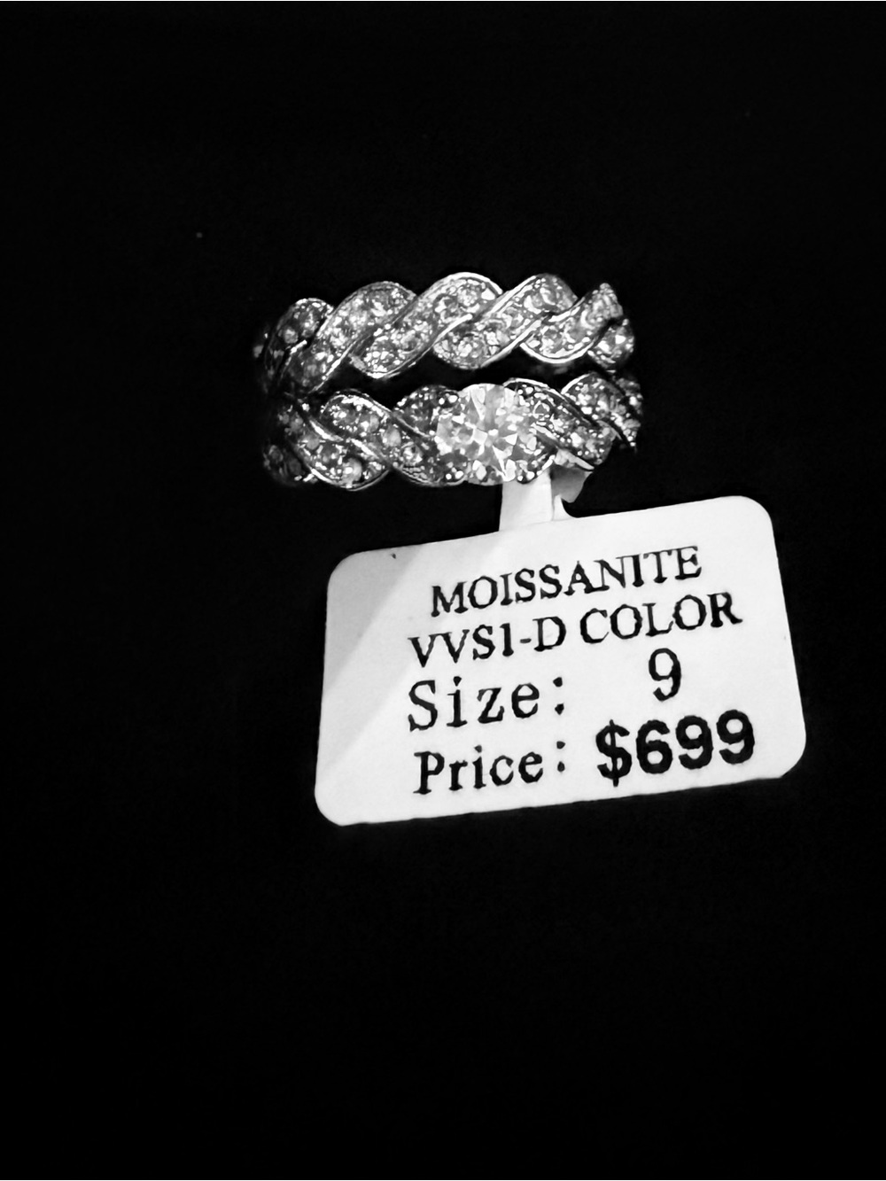 Bridal Set 3 carat moissanite diamond set